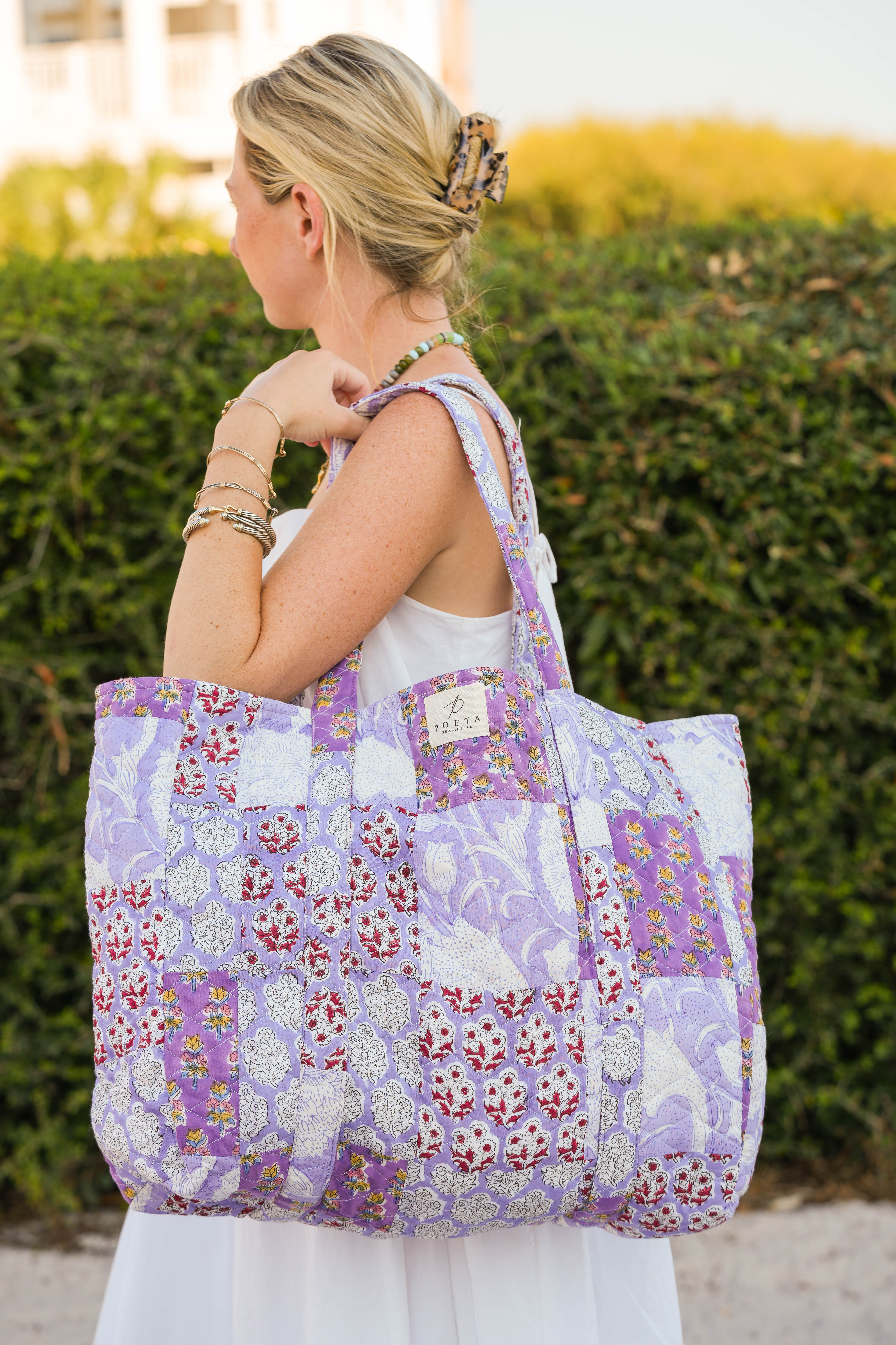 Violet Patchwork Tote
