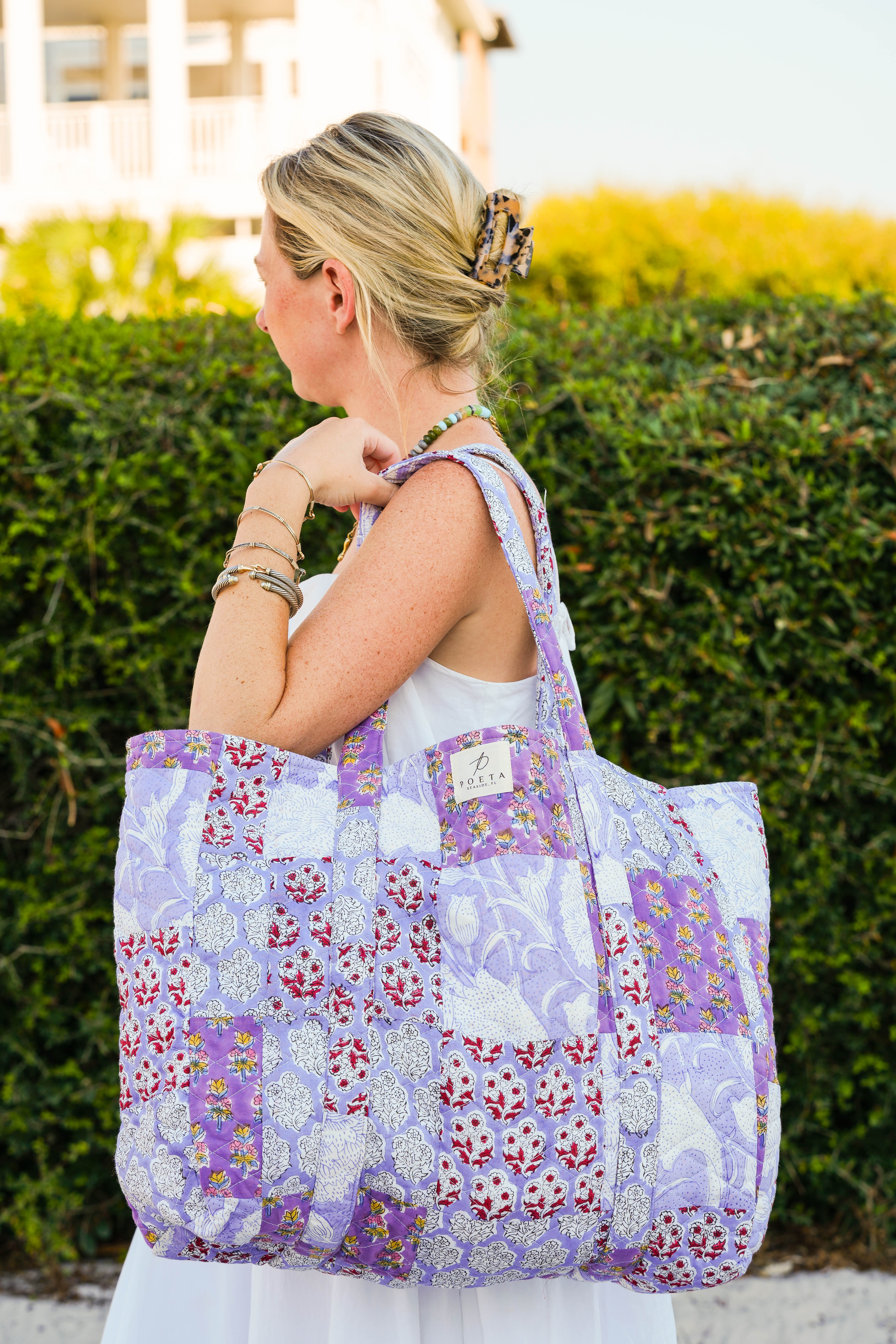 Violet Patchwork Tote