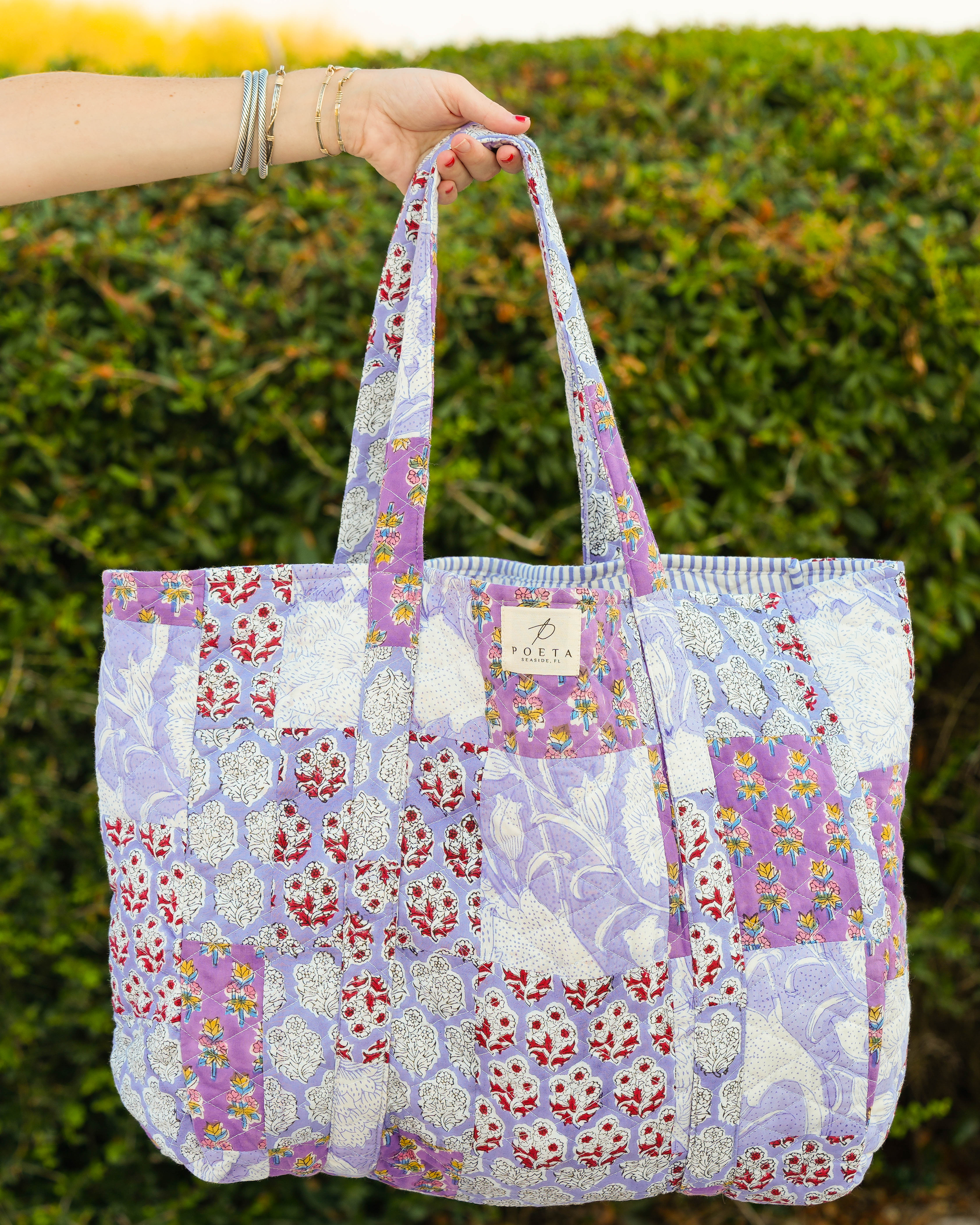 Violet Patchwork Tote