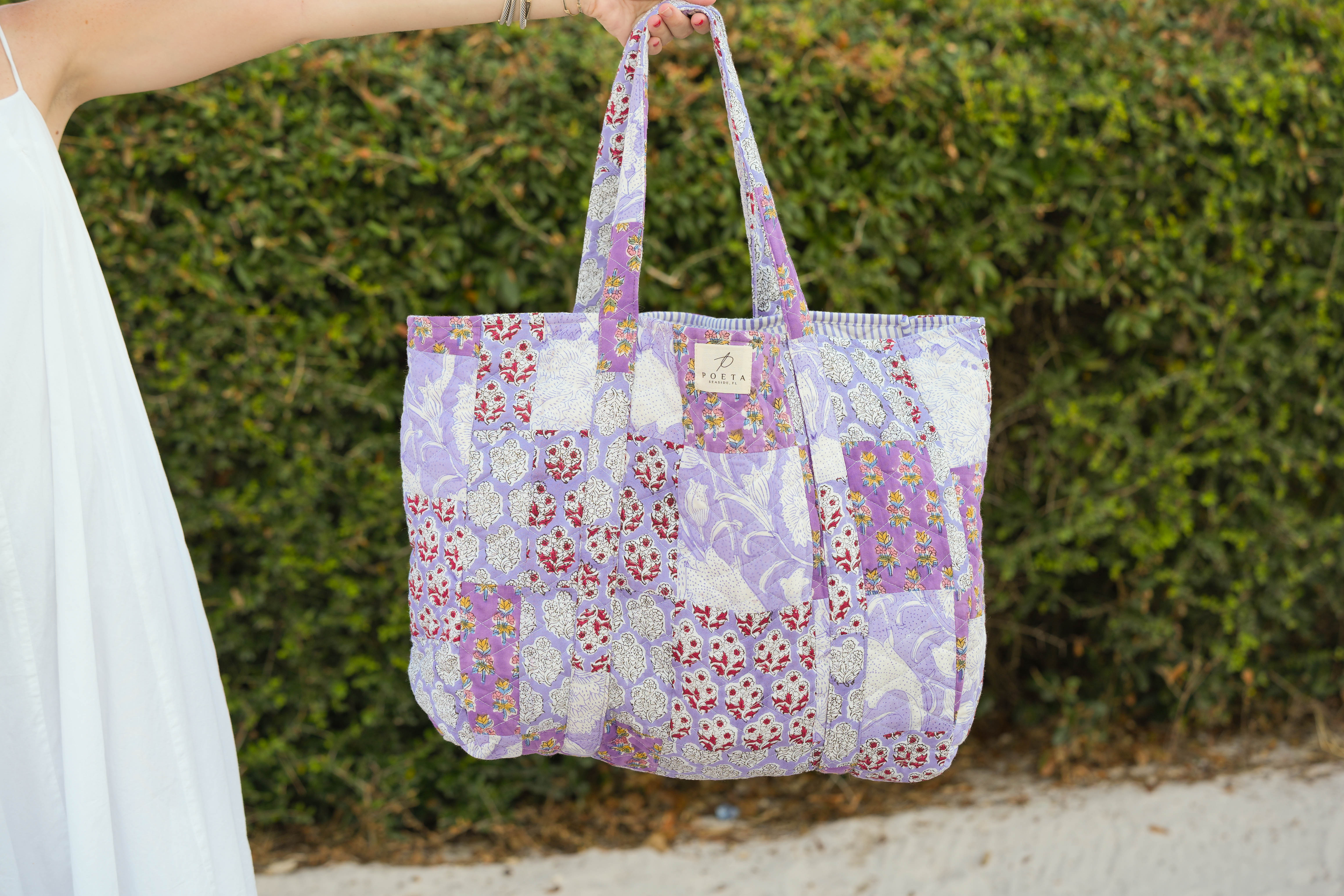 Violet Patchwork Tote