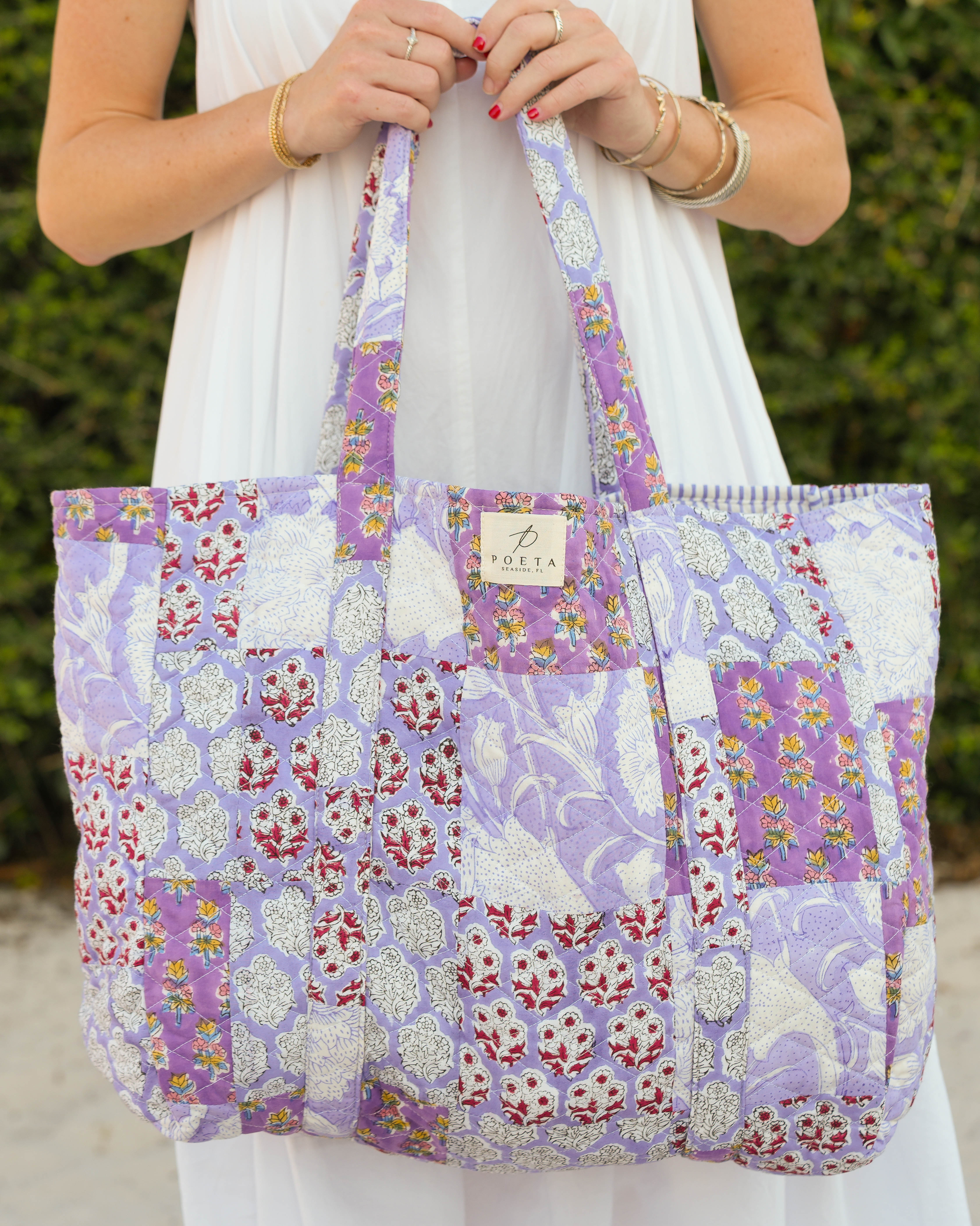 Violet Patchwork Tote