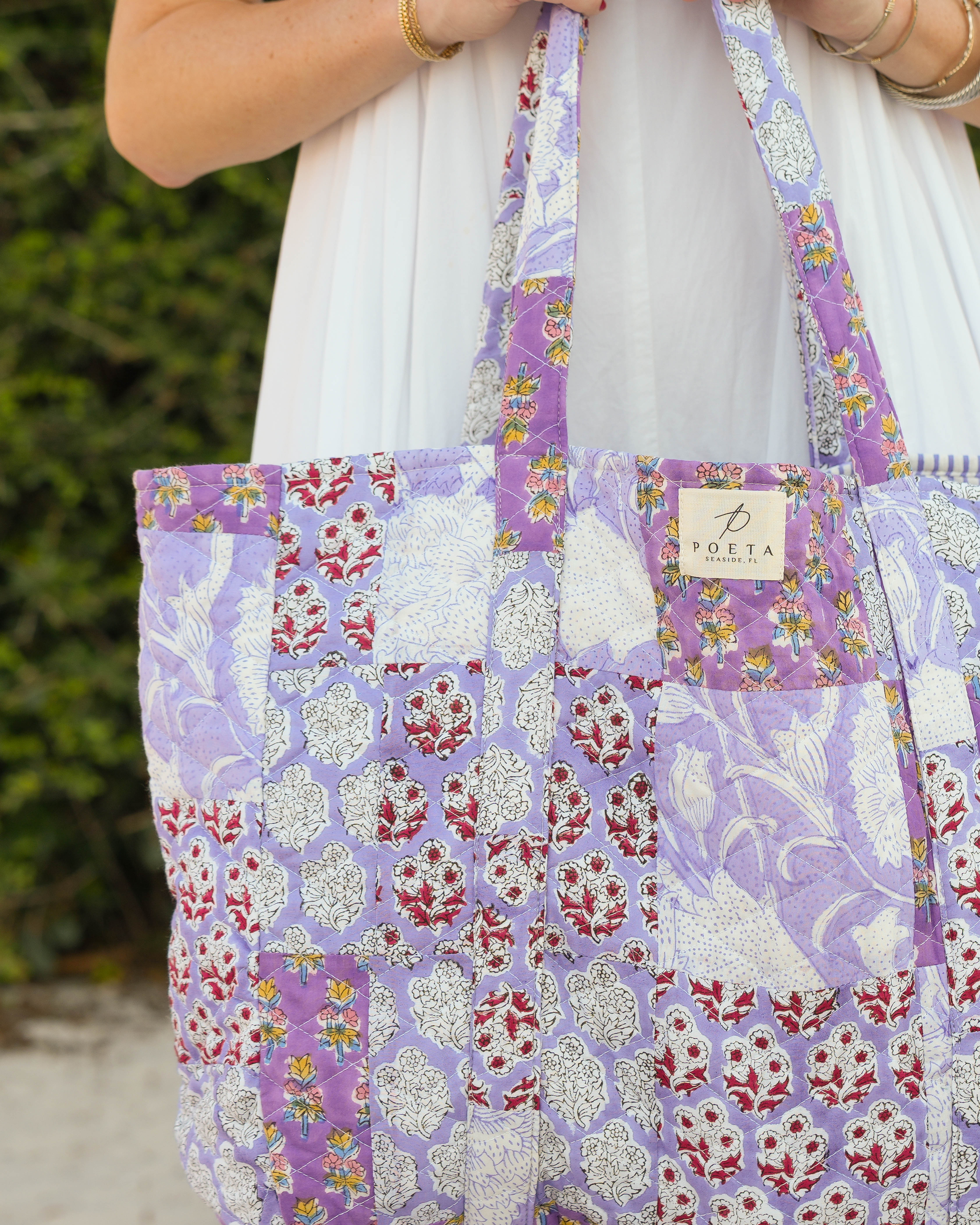 Violet Patchwork Tote