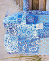 Baby Blue Patchwork Duffle Bag