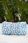 Blue Chrysanthemum Duffle Bag