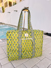 Lime Pisa Zipper Tote