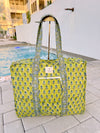 Lime Pisa Zipper Tote