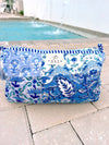 Baby Blue Patchwork Cosmetic Bag